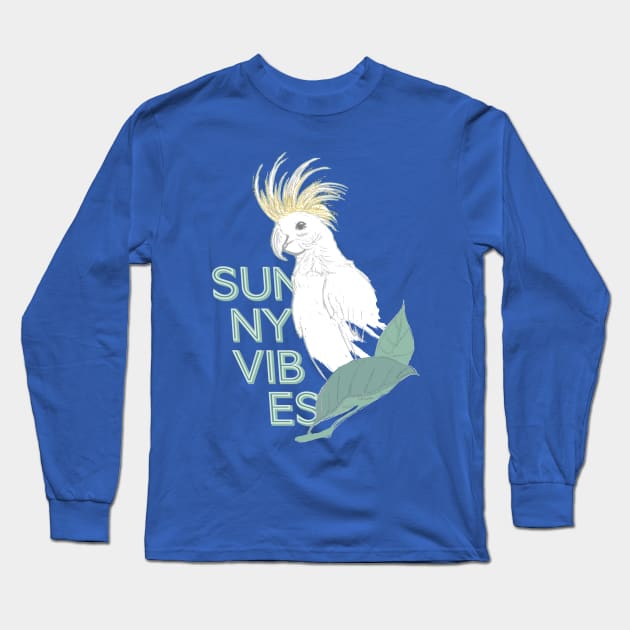 Cockatoo sunny vibes Long Sleeve T-Shirt by SUNNY VIBES